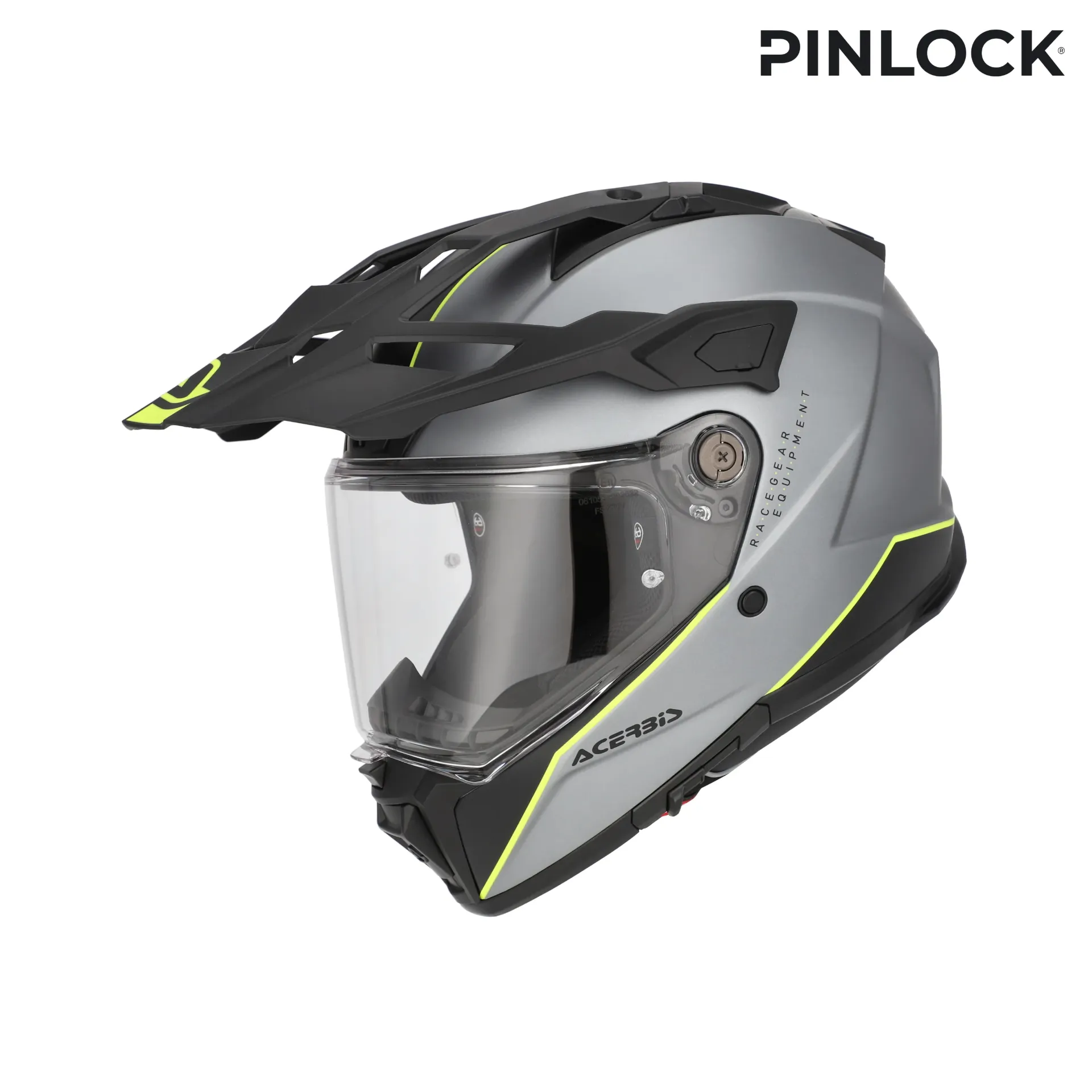 Casco Acerbis Attack Gris Amarillo