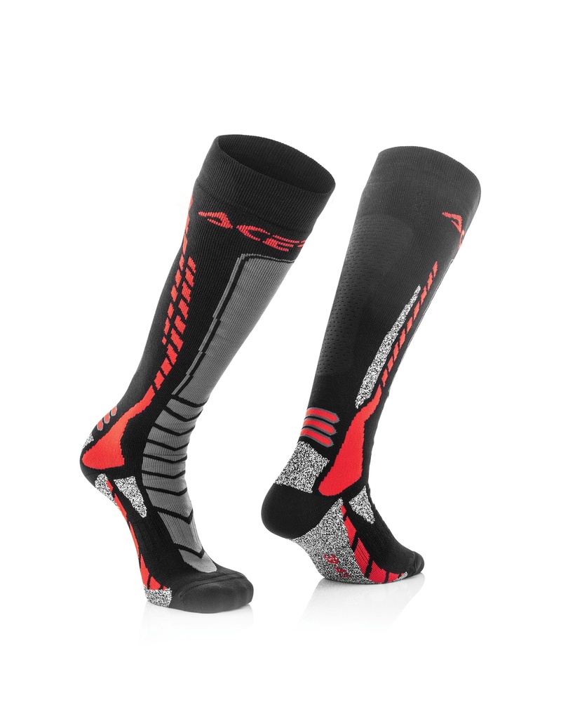 [22.077.323.069] Calcetines Acerbis MX Pro Negro/Rojo (XXL)