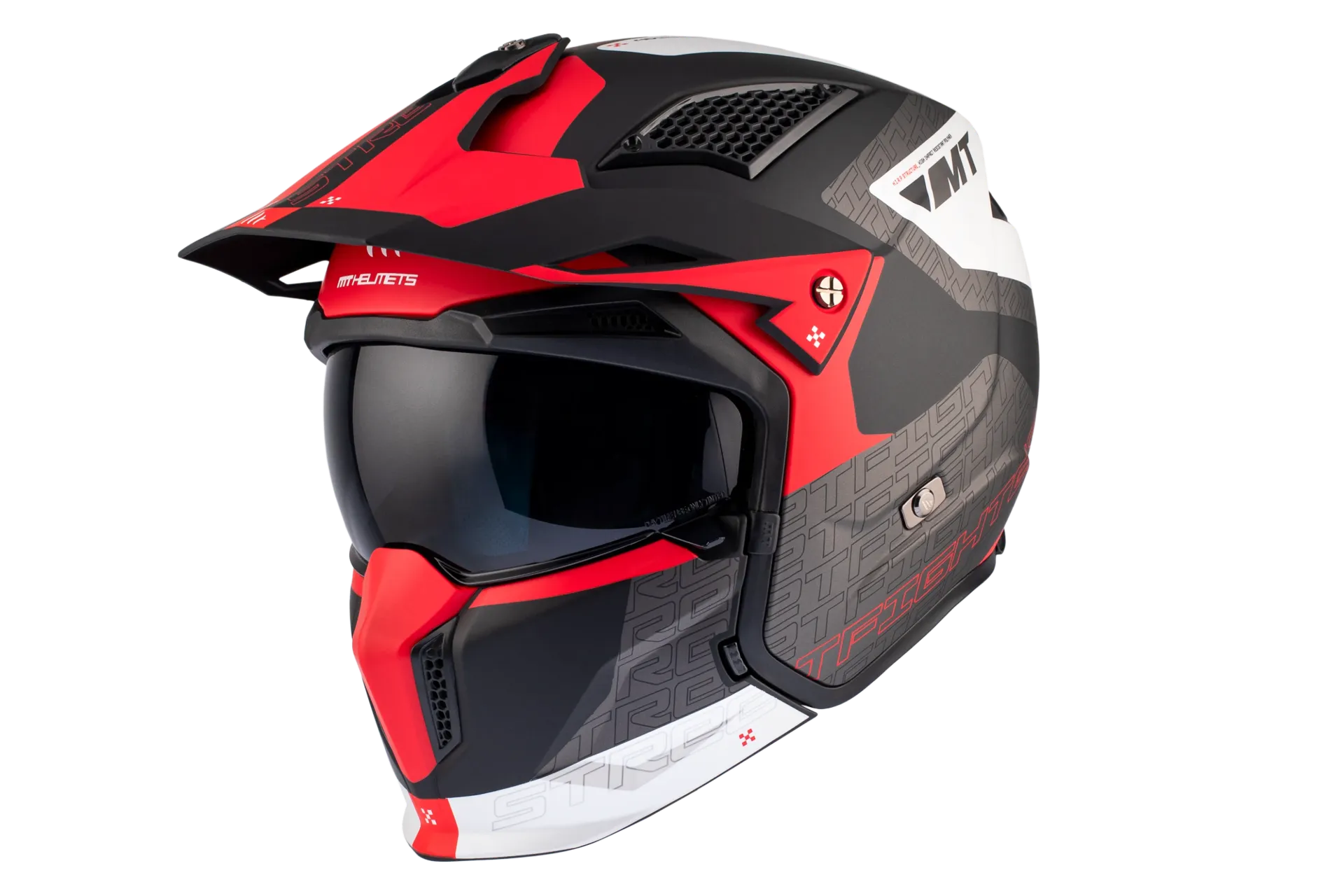 Casco Jet MT Streetfighter Totem B15 rojo mate