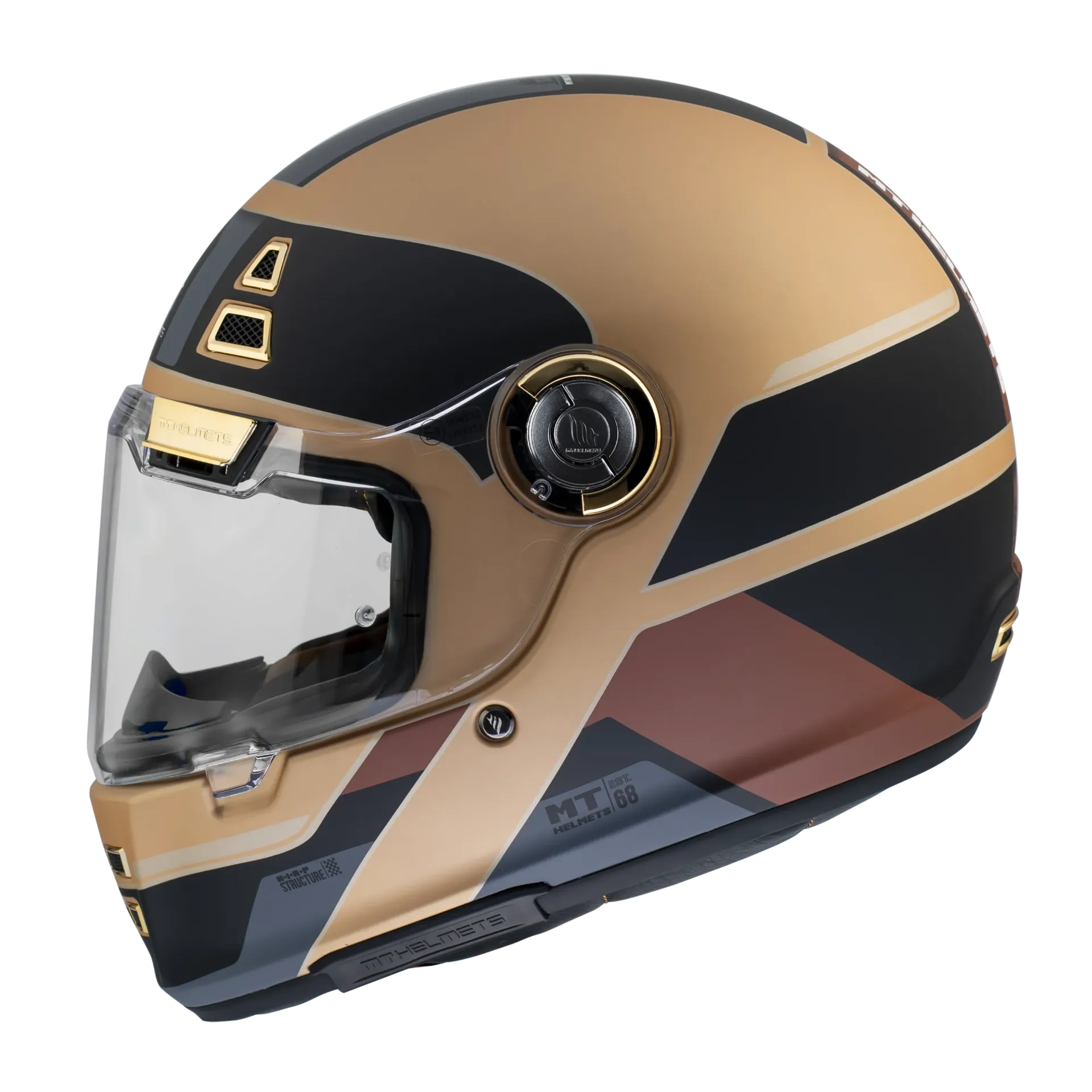 Casco Integral MT JARAMA 68th C9 Gold mate (XS)