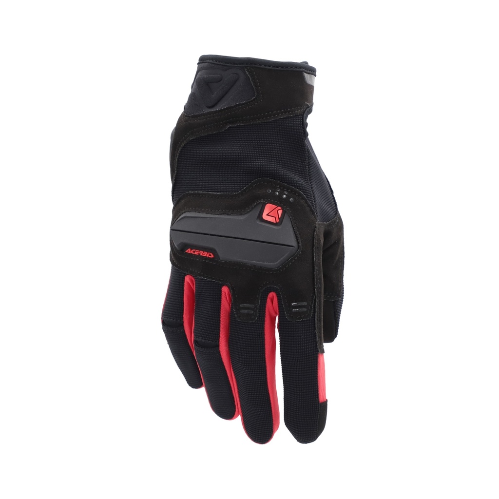[24.019.323.061] Guantes Acerbis X-STREET Negro/Rojo (XS)