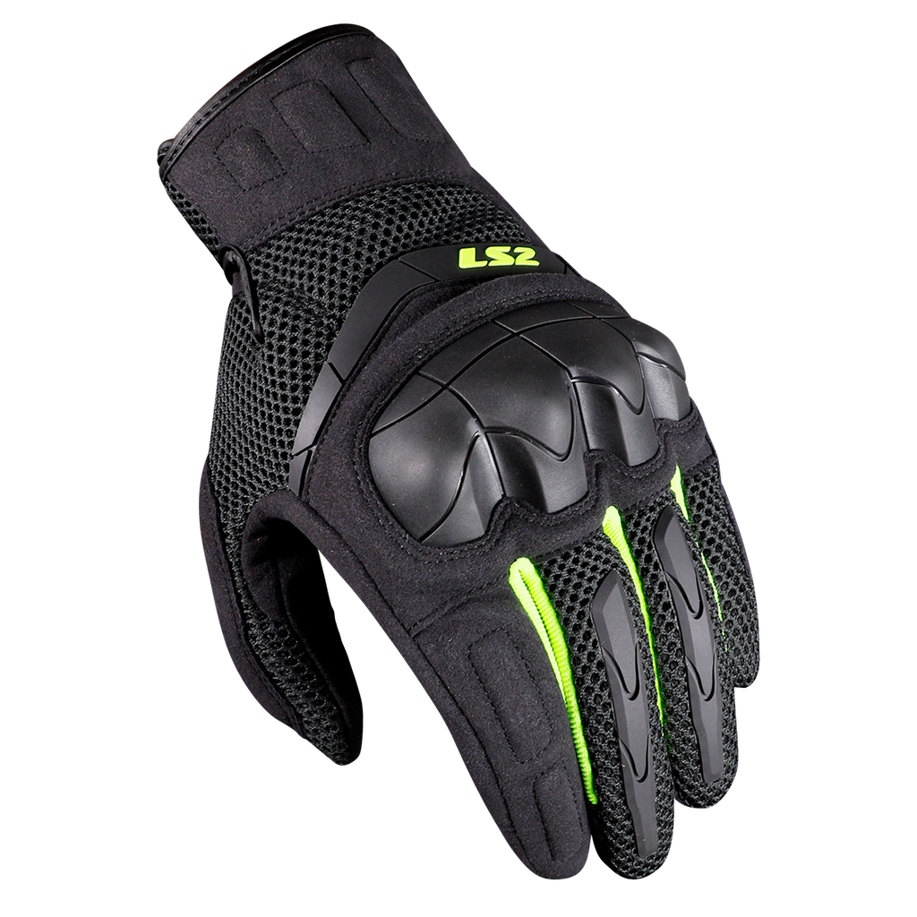 [70210S0104S] LS2 KUBRA MAN GLOVES ANTHRACITE H-V YELLOW (S)