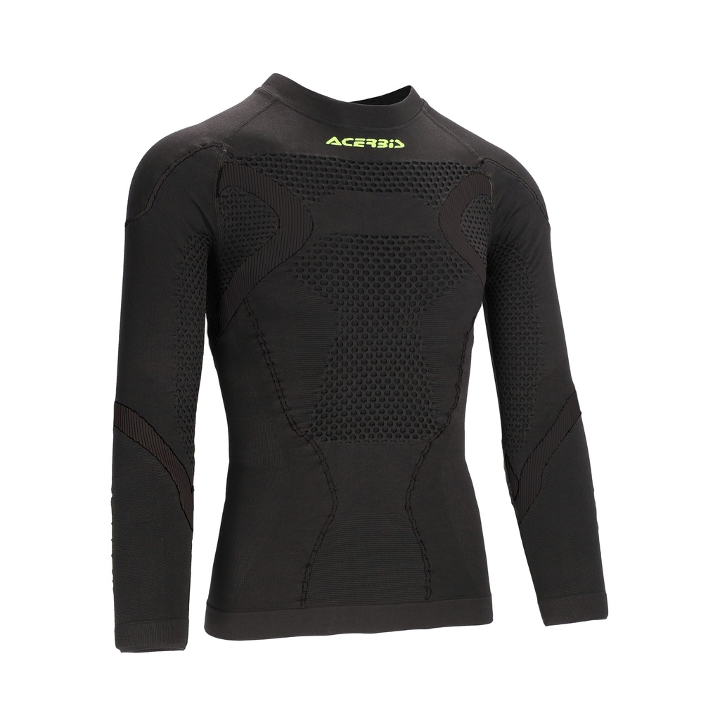 Camiseta Acerbis X-BODY Winter 2.0 Negro/Amarillo