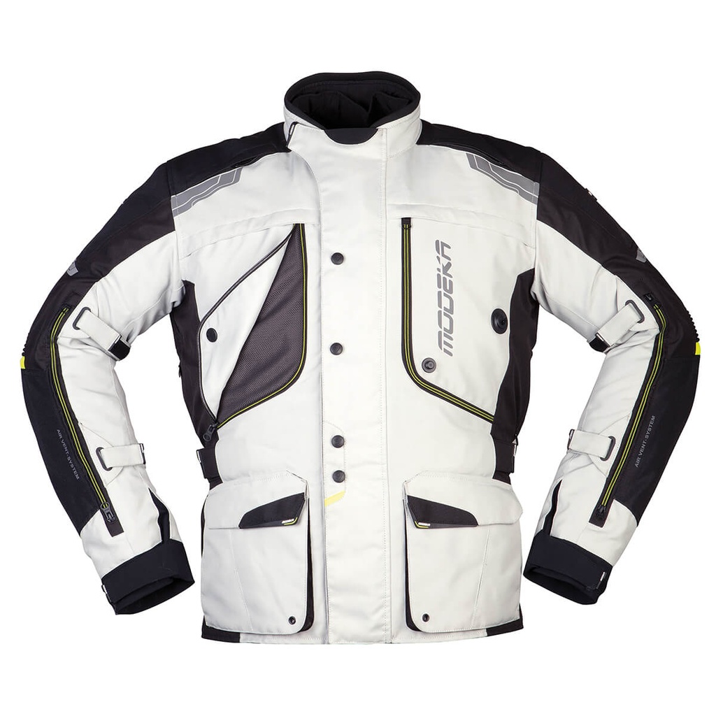[084200 144 XS] Modeka Chaqueta Aeris Gris Claro/Negro (XS)