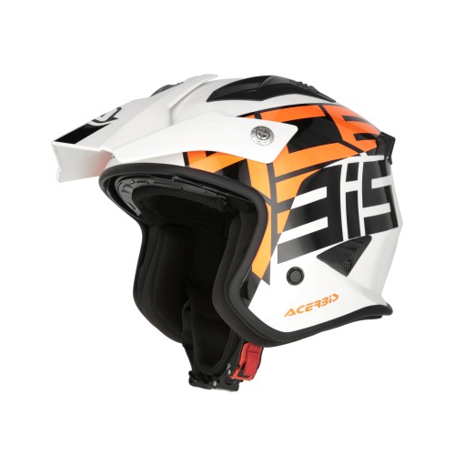 Casco Acerbis Jet Aria Graphic Blanco/Naranja