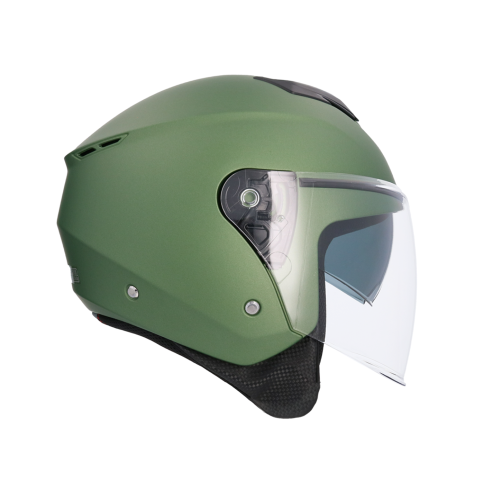 Casco Jet Shiro Ibiza verde mate
