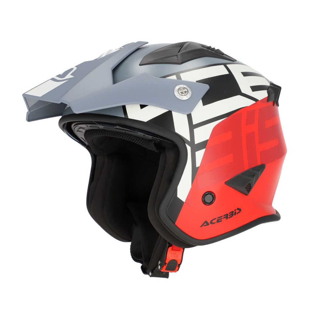 [26.602.295.061] Acerbis HELMET JET ARIA GRAPHIC GREY/RED (XS)
