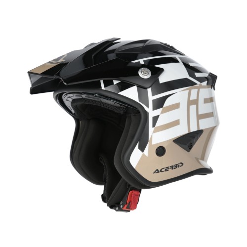 Casco Acerbis Jet Aria Graphic Negro/Marrón