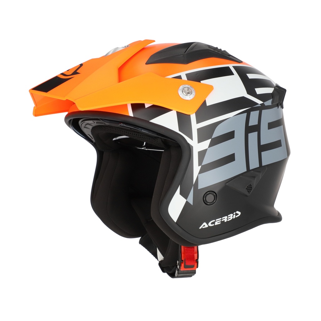 Casco Acerbis Jet Aria Graphic Naranja Fluor/Negro