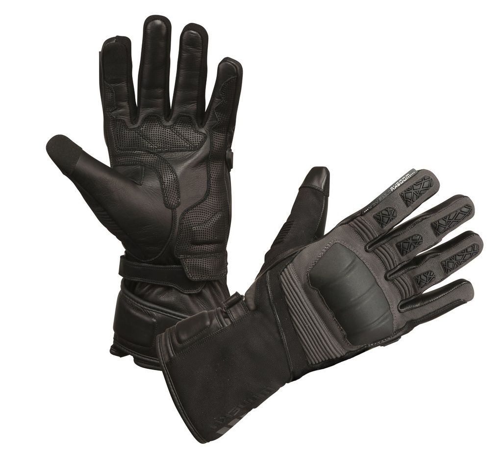 [074255 145 8] Modeka Guantes Black Ridge Negro Ridge Gris Oscuro/Negro (8)