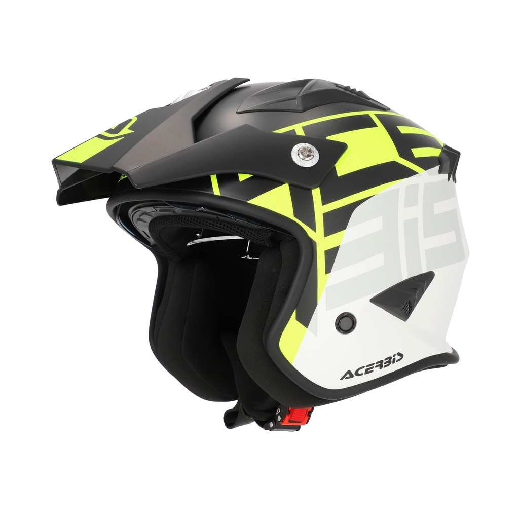 Casco Acerbis Jet Aria Graphic Negro/Amarillo Fluor