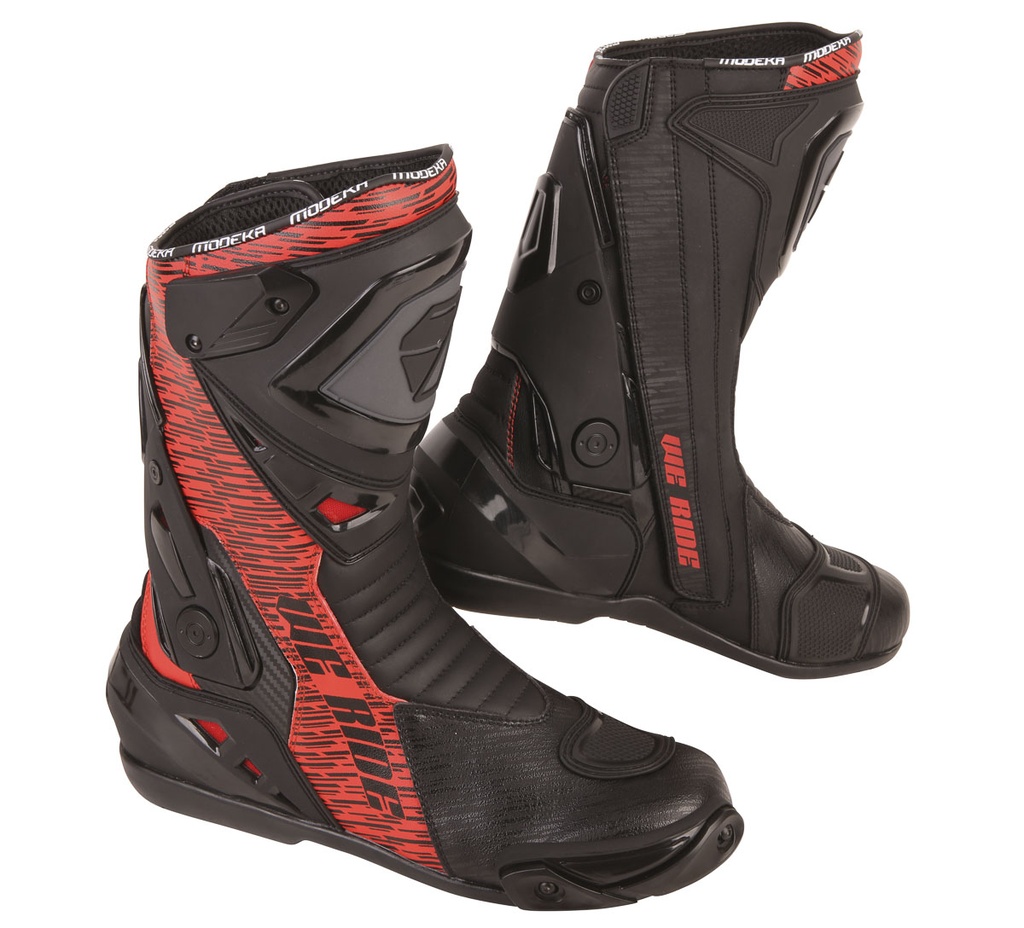 Modeka Botas Yron Negro/Rojo