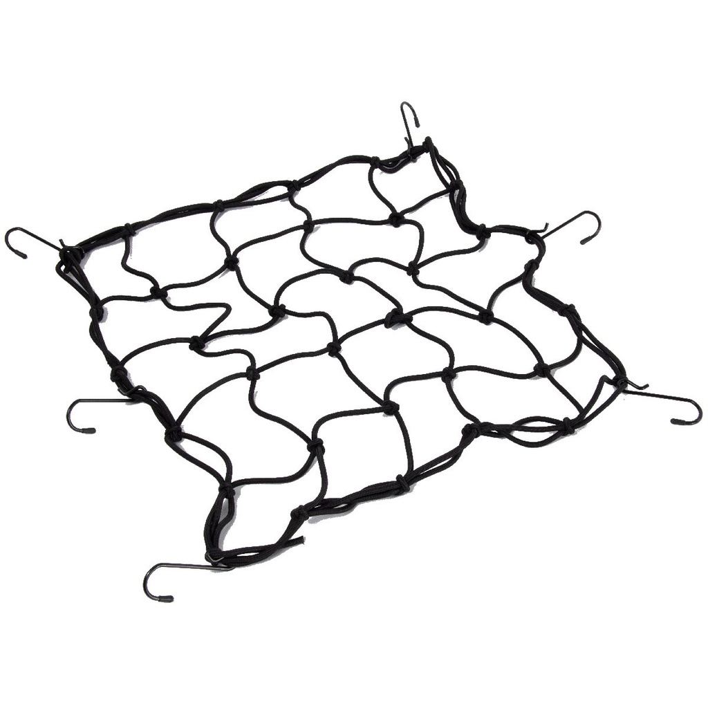 [111000 10 Stck] Modeka Cargo Net Gepäcknetz Negro