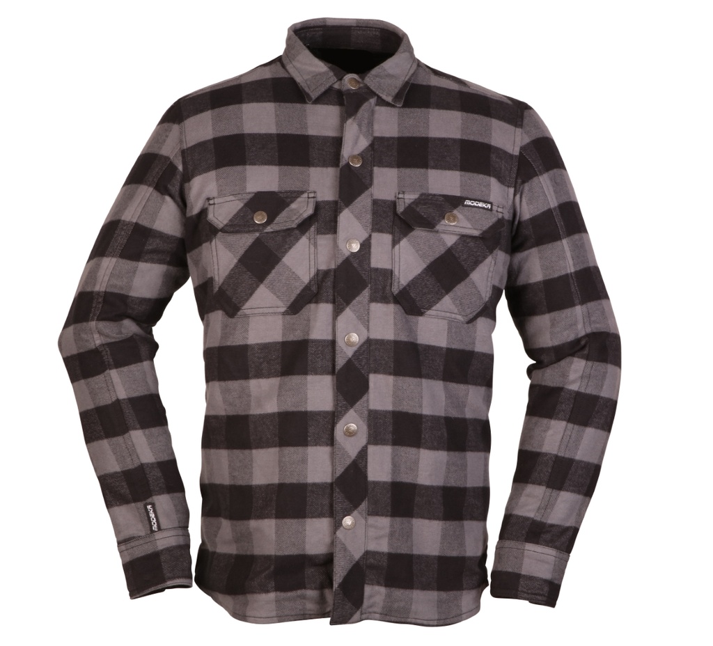 Modeka Flanellhemd Nooner Gris/Negro