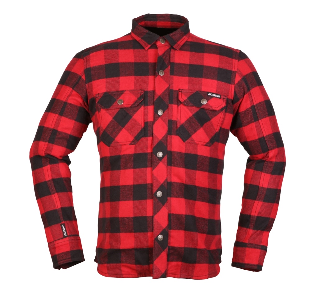 [086780 45 S] Modeka Flanellhemd Nooner Rojo/Negro (S)