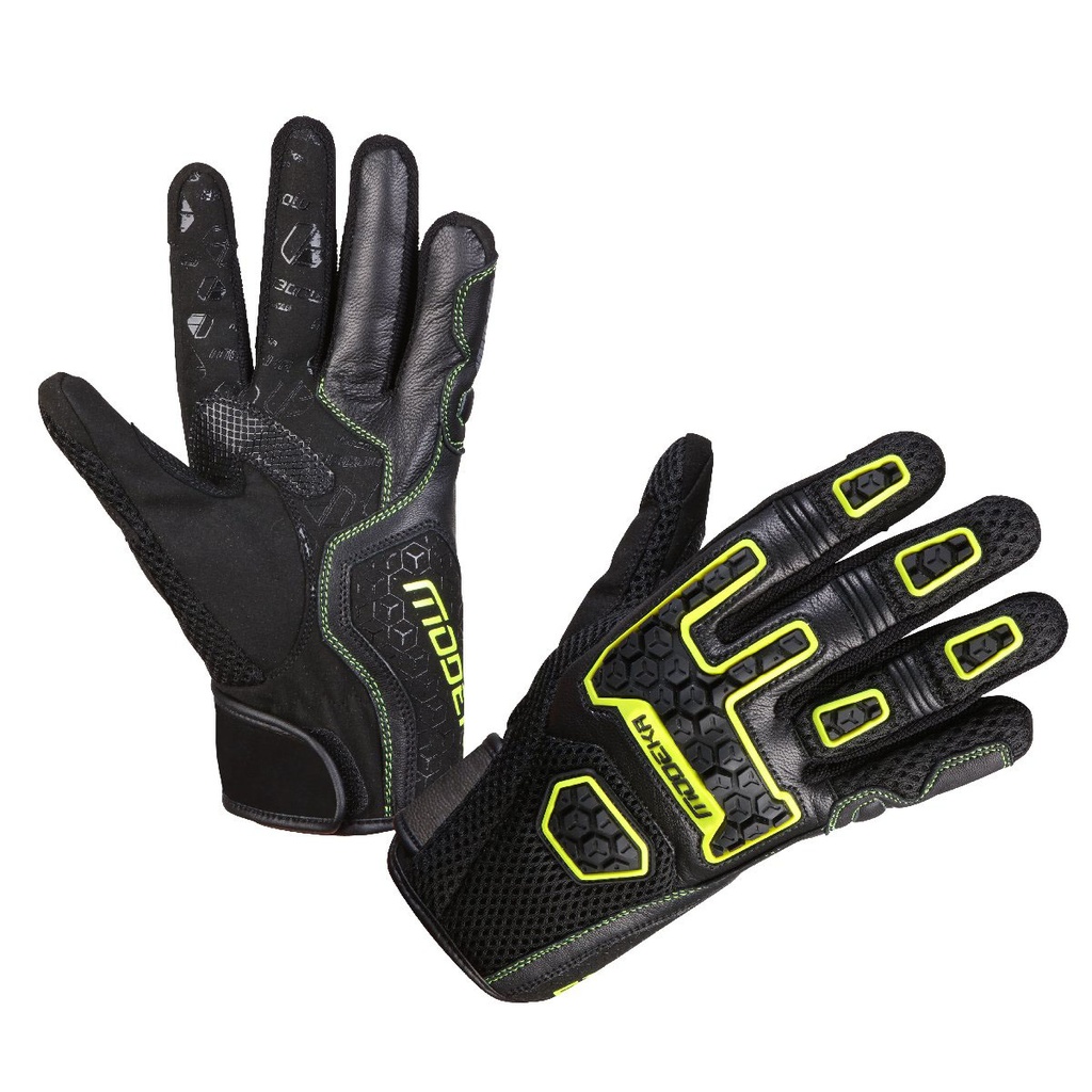 Modeka Guantes Dracon Negro/Amarillo