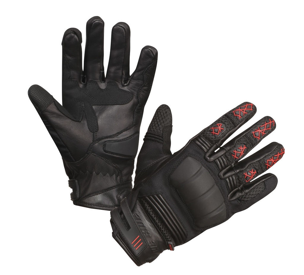 Modeka Guantes Ennos Negro/Rojo