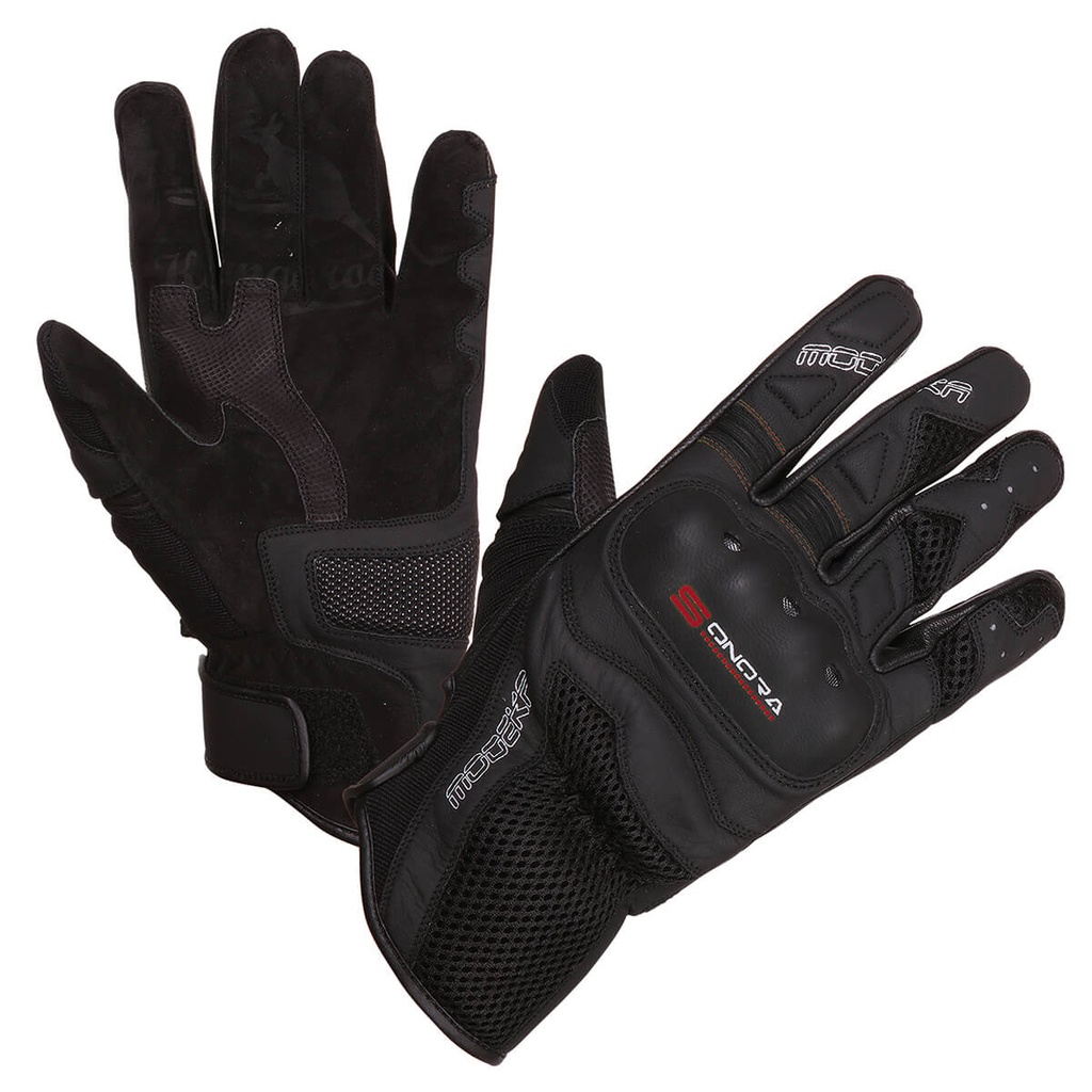 [074270 401 7] Modeka Guantes Sonora Negro/Rojo (7)