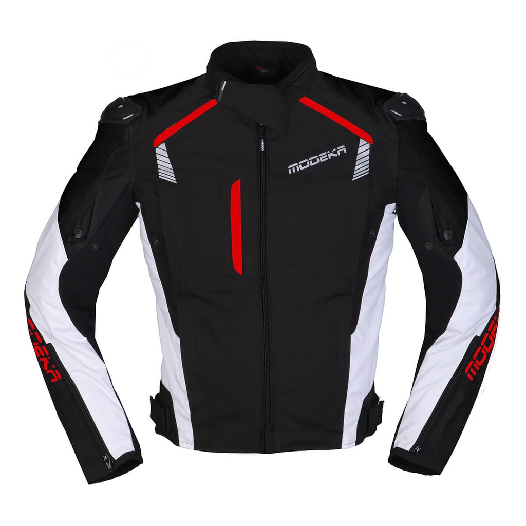 [084490 436 XS] Modeka Chaqueta Lineos Negro/Blanco/Rojo (XS)
