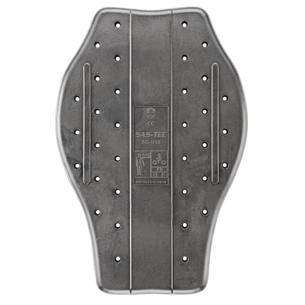 [110384 10 Stck] Modeka Protección SAS-TEC SC-1/15 Rücken Gr. L SC-1/15 back size. L Negro