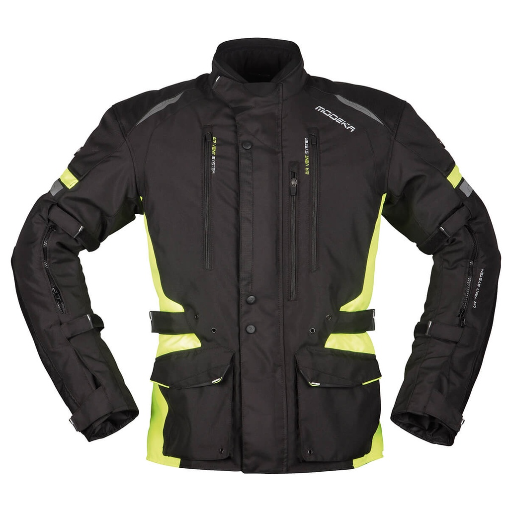 [083892 431 XS] Modeka Chaqueta Striker II Negro/Amarillo (XS)