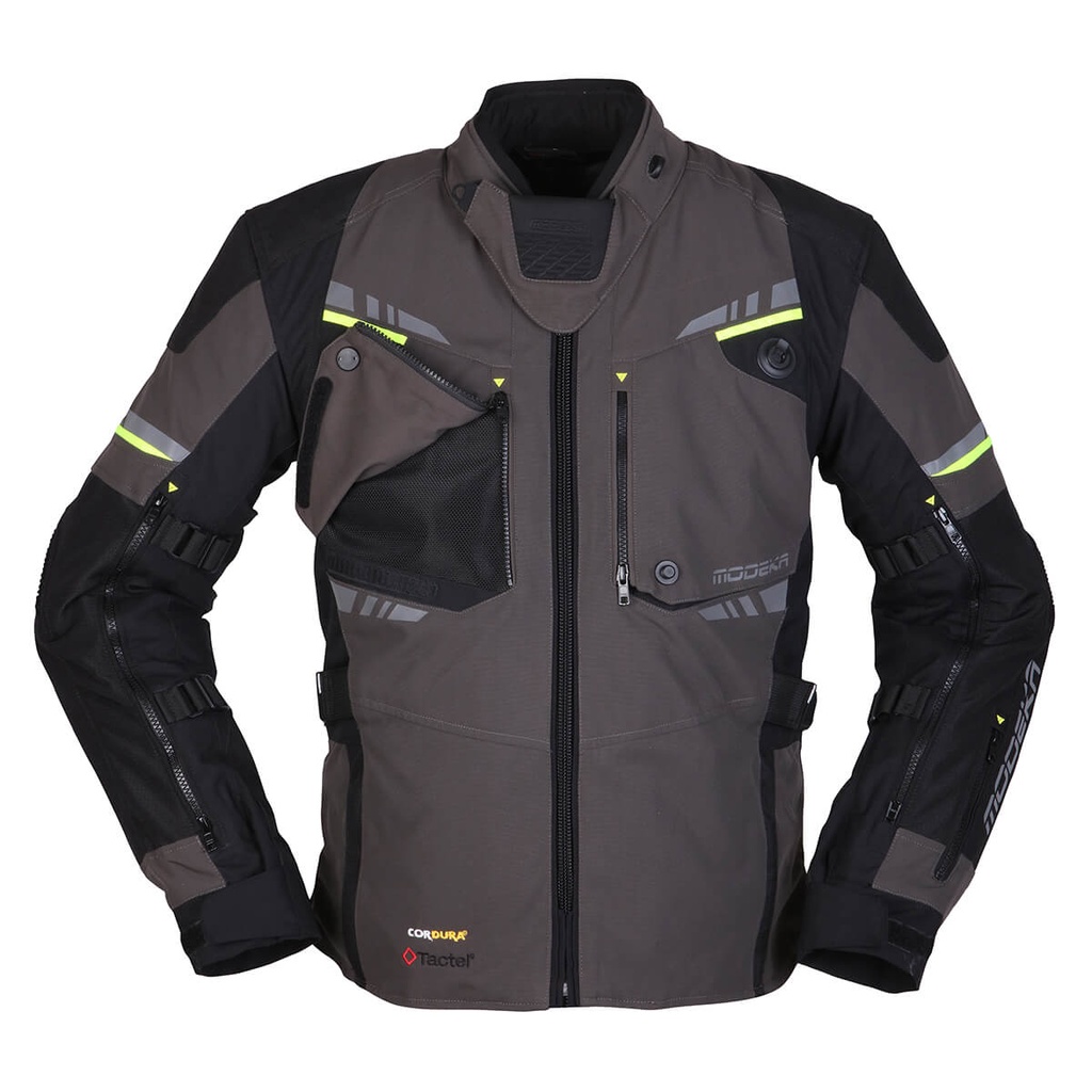 Modeka Chaqueta Taran Bw/Dk.Gris/Amarillo