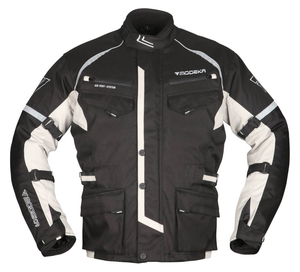 Modeka Chaqueta Tarex Negro/Gris Claro