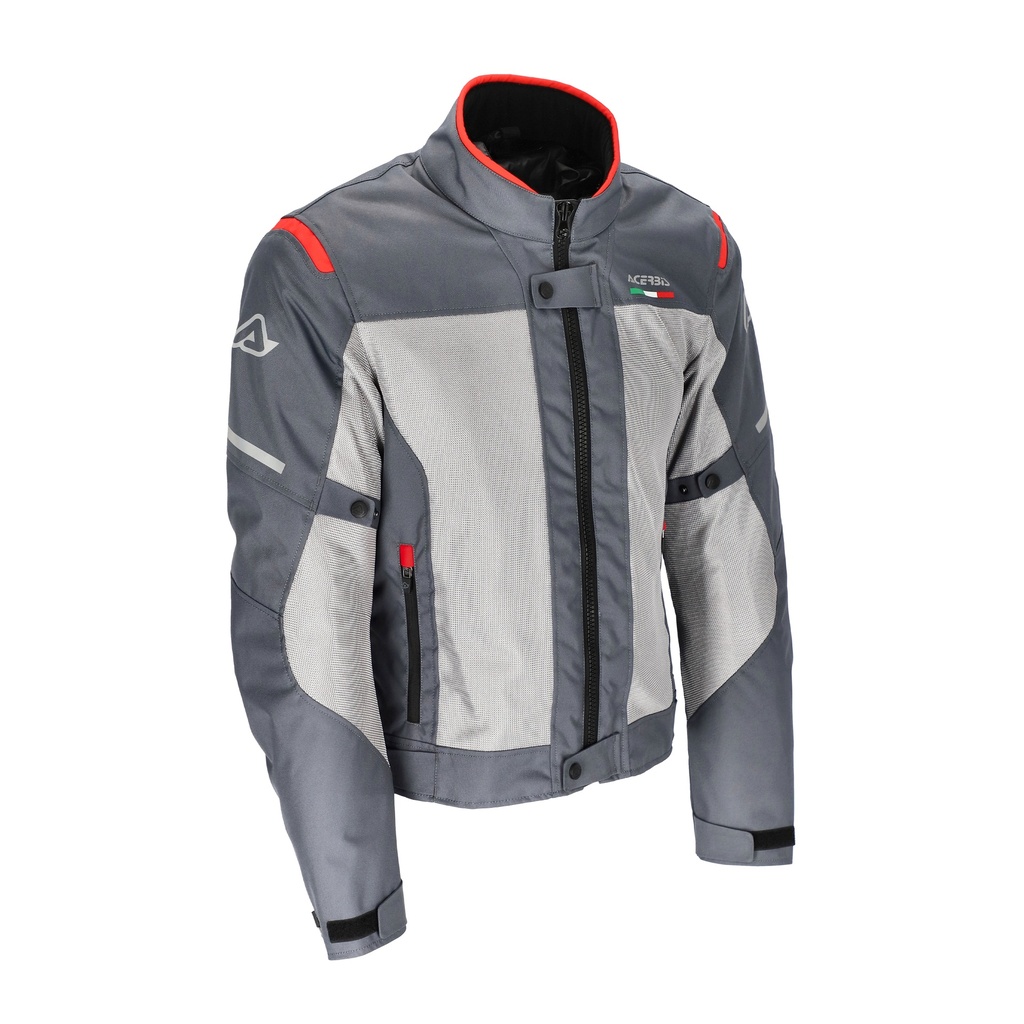 Chaqueta Acerbis ON ROAD RUBY Gris/Rojo