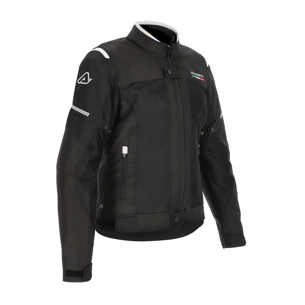 [24.605.315.061] Chaqueta Acerbis ON ROAD RUBY Mujer Negro/Blanco (XS)