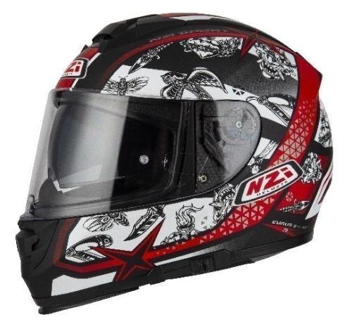 [150312A617 XS] Casco Integral NZI Eurus 2 Komet Negro y Rojo Mate (XS)