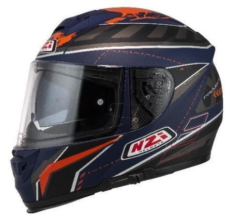 [150312A144 XS] Casco Integral NZI Eurus 2 Project Azul y Antracita y Naranja Mate (XS)