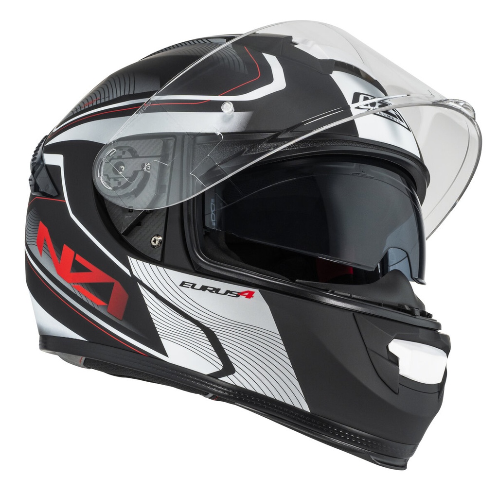 Casco Integral NZI Eurus 4 Stream Duo Charmant Negro y Blanco y Tinted S Mate
