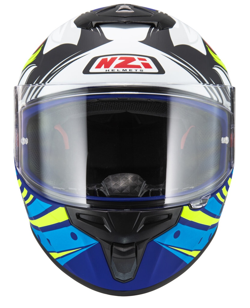 Casco Integral NZI Trendy 2 Ocelo Azul y Blanco y Sky Azul Mate