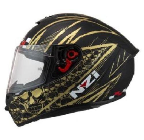 [150346A951 XS] Casco Integral NZI Trendy 2 Flag Negro y Dorado Mate (XS)