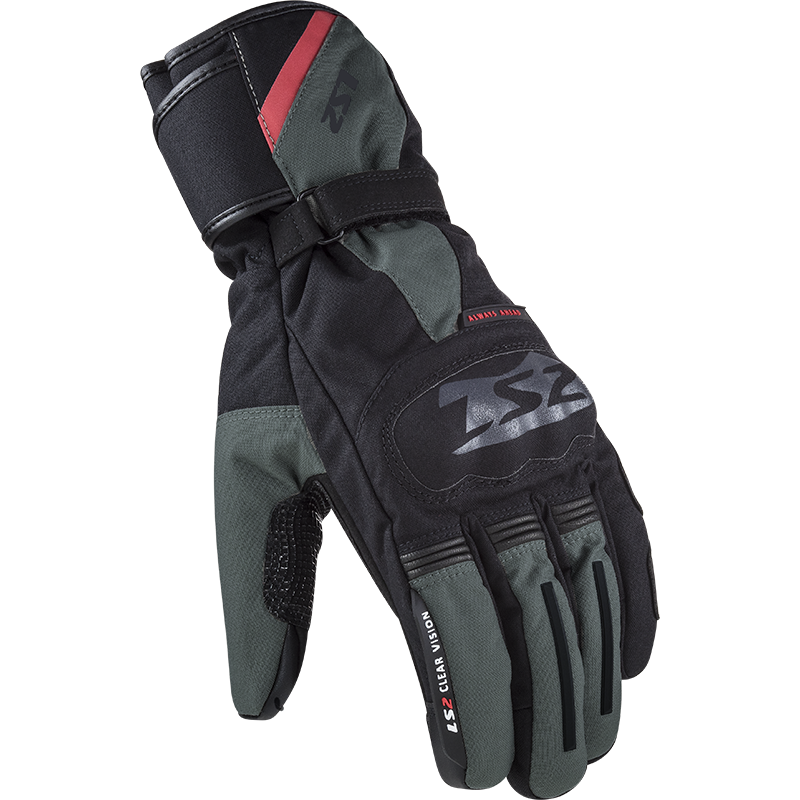 LS2 SNOW MAN GLOVES BLACK GREEN