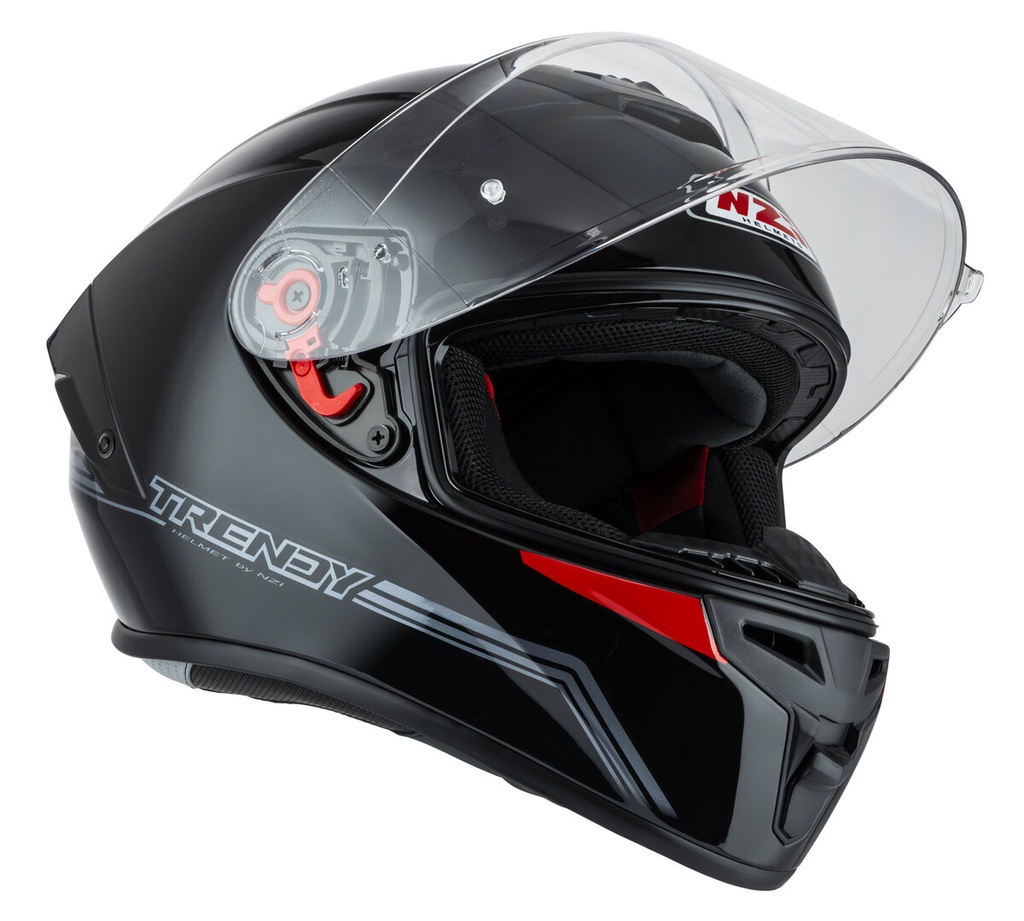Casco Integral NZI Trendy 3 Stream Solid Nouveau Negro