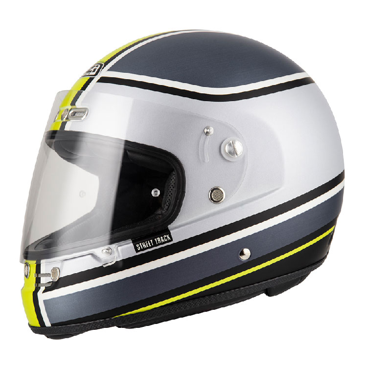 [050401AS88 XS] Casco Integral NZI Street Track 4 Outline Blanco y Amarillo Mate (XS)