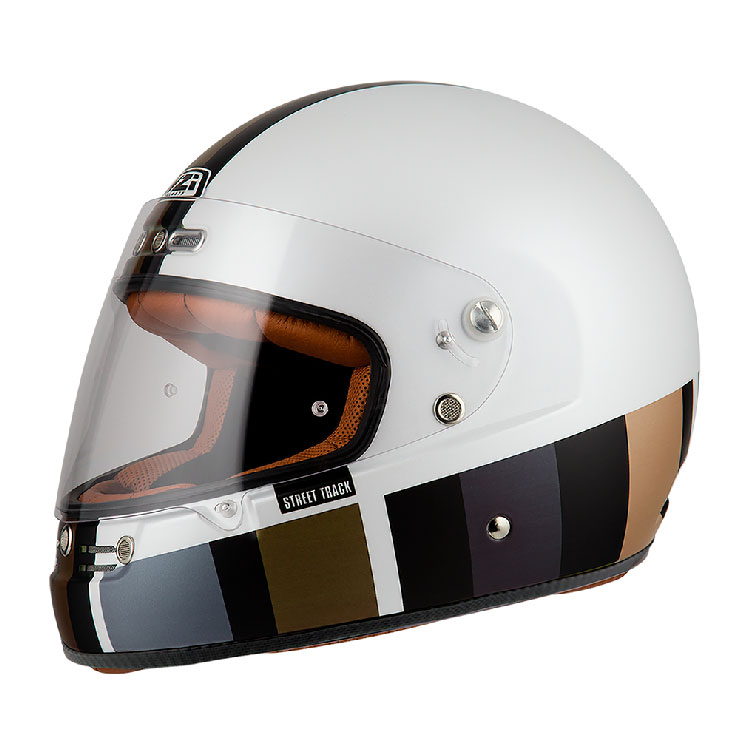 [050401AS94 XS] Casco Integral NZI Street Track 4 Harmony Blanco y Dorado Mate (XS)