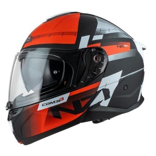[150374A013 XS] Casco Modular NZI Combi 3 Duo Metric Negro y Rojo Mate (XS)