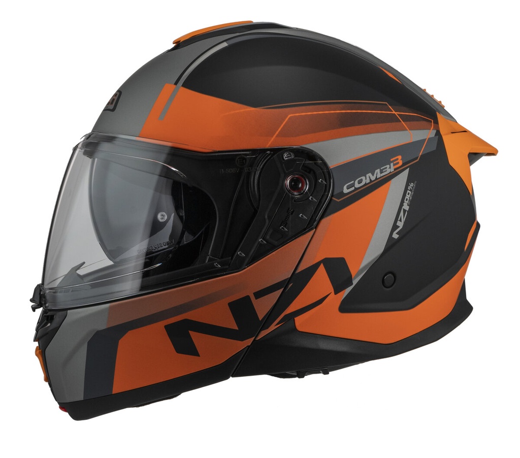 Casco Modular NZI Combi 3 Duo Daily Negro y Naranja y Antracita Mate