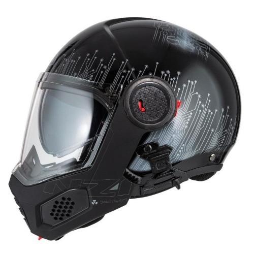 Casco Modular NZI Minimod Duo Meta Negro y Plata