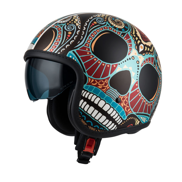 [050406AS32 XS] Casco Jet NZI Rolling 4 Sun Denti Mate (XS)