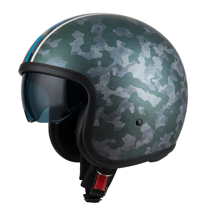 Casco Jet NZI Rolling 4 Sun Mimetize Musgo Mate