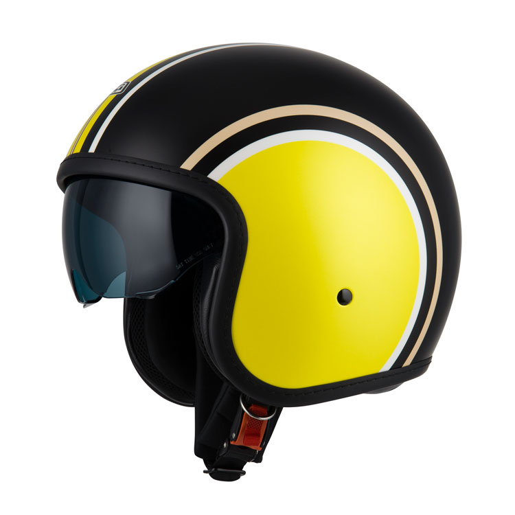 [050406AS27 XS] Casco Jet NZI Rolling 4 Sun Diana Amarillo Negro Mate (XS)