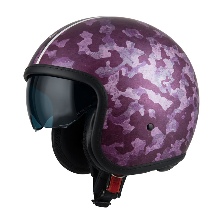 [050406AS16 XS] Casco Jet NZI Rolling 4 Sun Mimetize Morado Mate (XS)