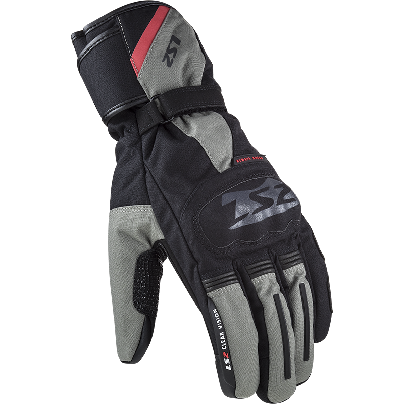 LS2 SNOW MAN GLOVES BLACK GREY