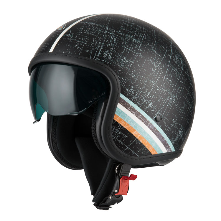 [050406AS29 XS] Casco Jet NZI Rolling 4 Sun Linien Negro Mate (XS)