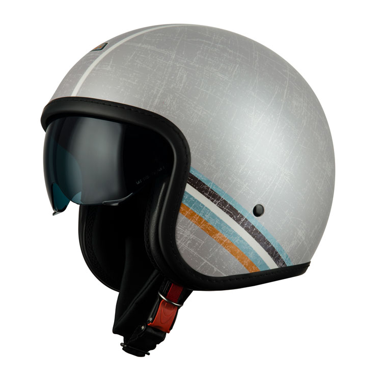[050406AS31 XS] Casco Jet NZI Rolling 4 Sun Linien Claro Gris Mate (XS)