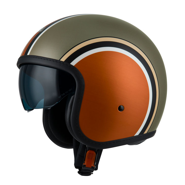 Casco Jet NZI Rolling 4 Sun Diana Naranja copper Mate
