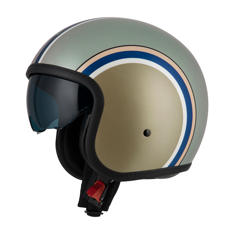 Casco Jet NZI Rolling 4 Sun Diana Copper pistacho Mate